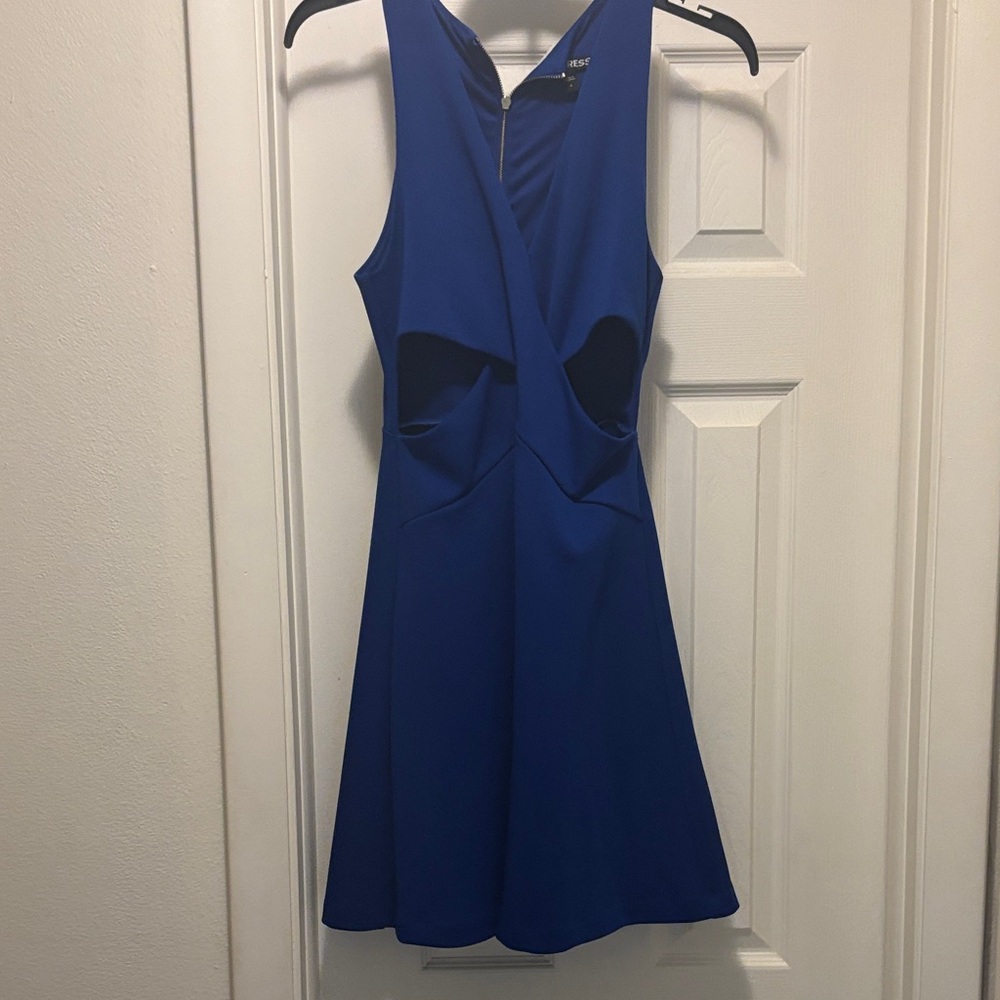 Express Royal Blue cut out Dress